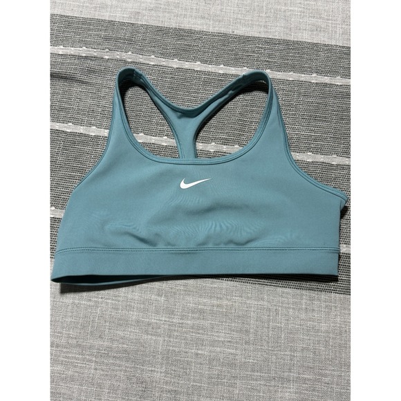 Nike Other - Nike Swoosh Dri-FIT Kids Sports Bra Teal Blue Large Racerback Athletic Top